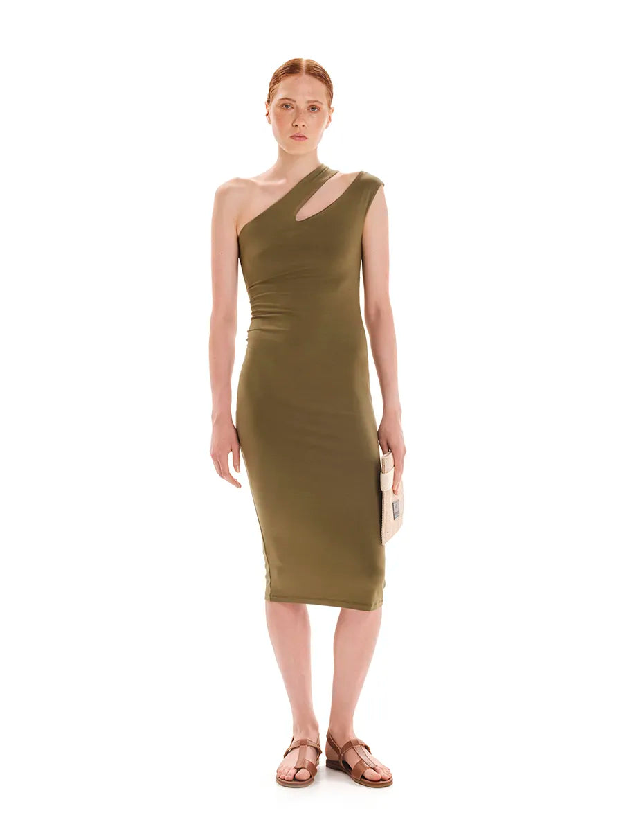 Eco Vital - One Shoulder Midi Dress