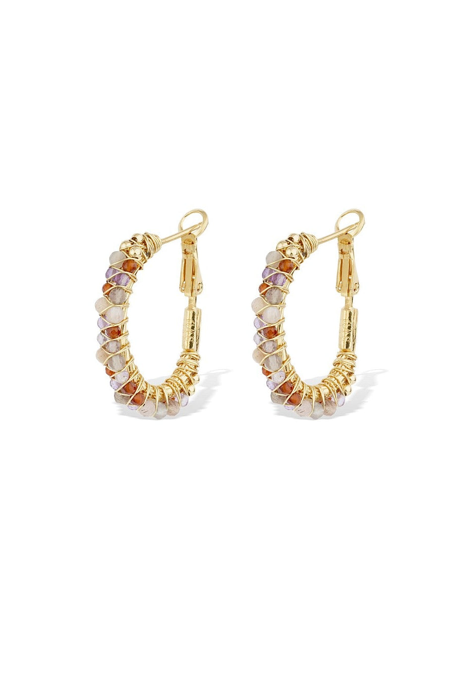 Lyre hoop earrings