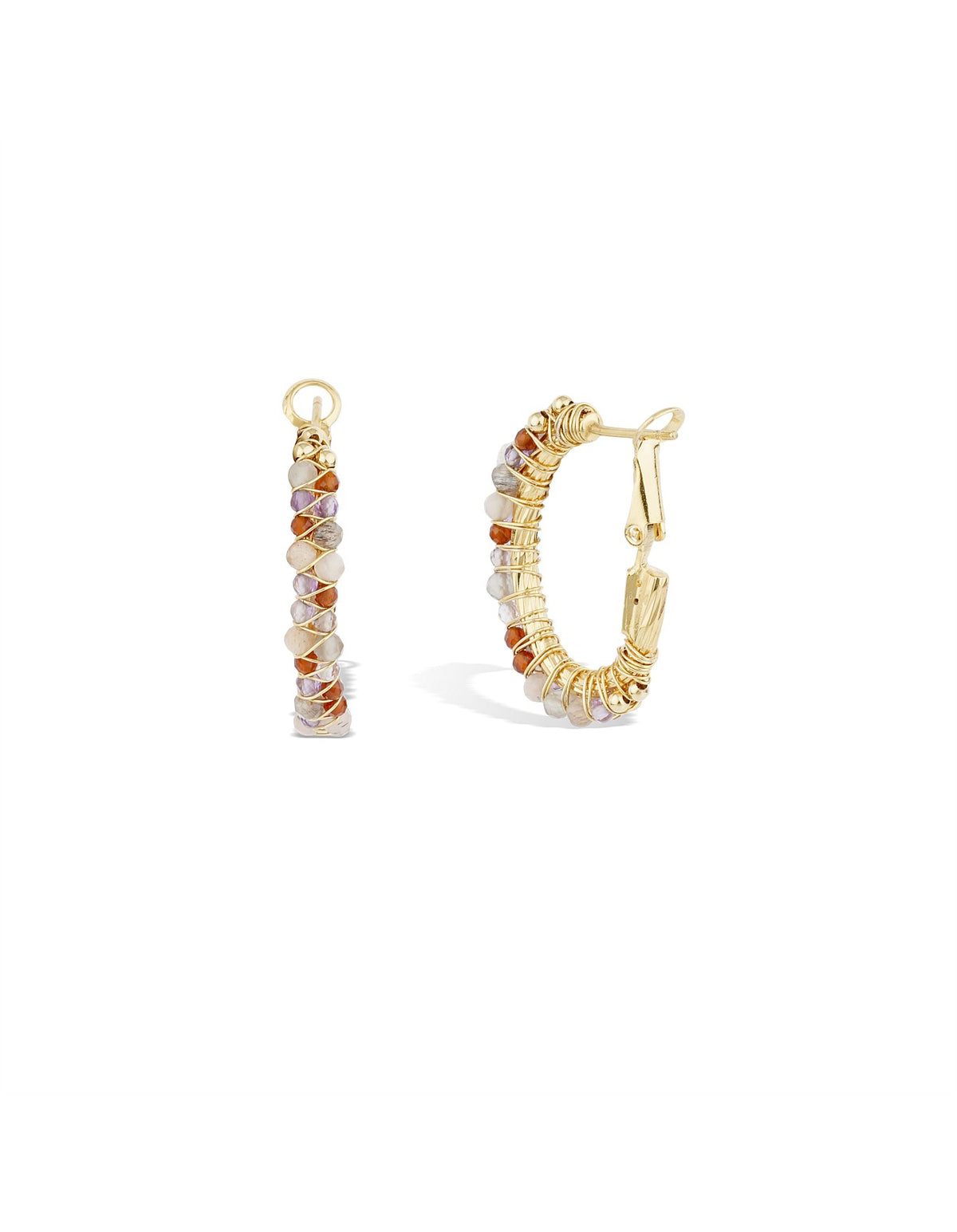 Lyre hoop earrings