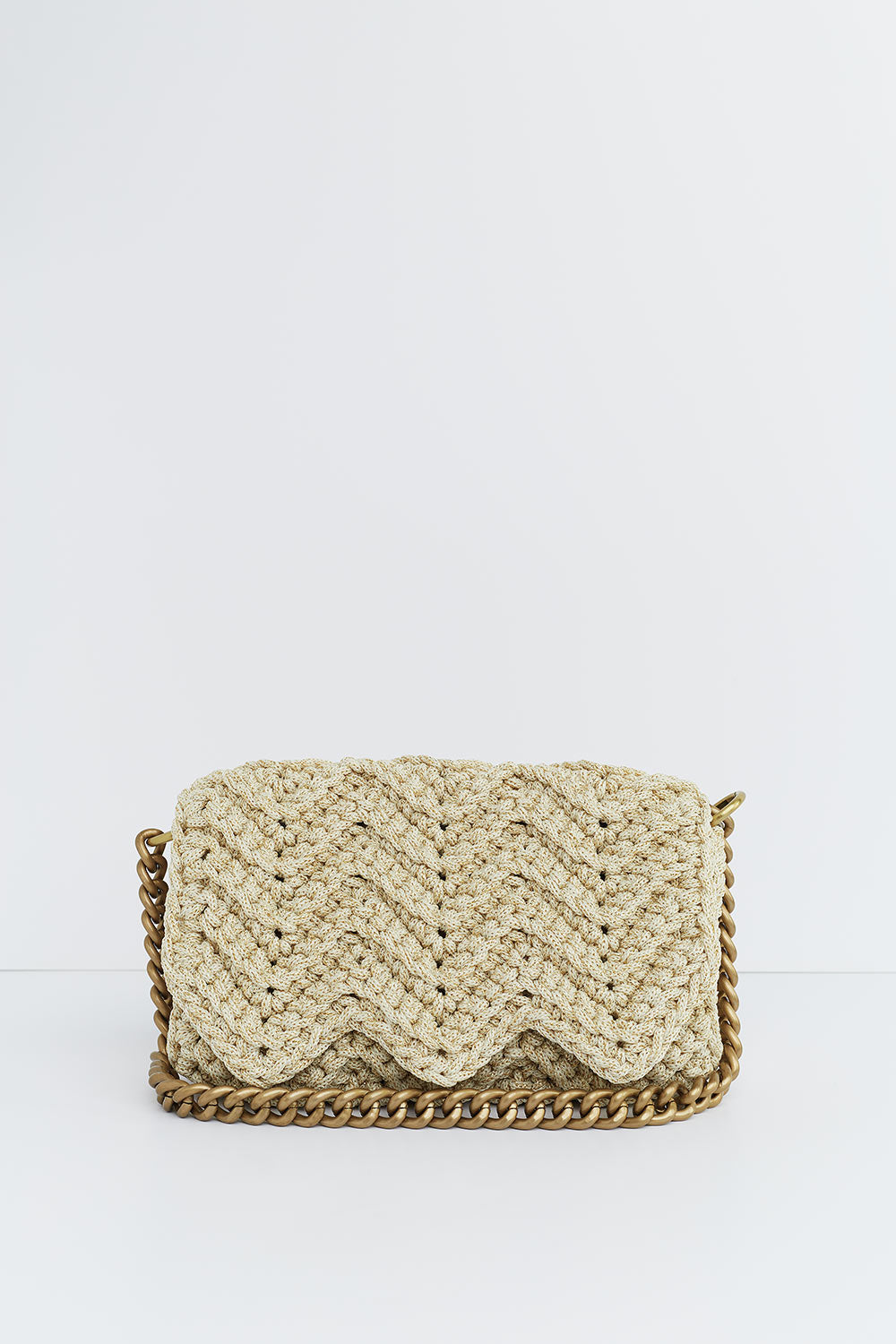 Lulu crochet wave clutch