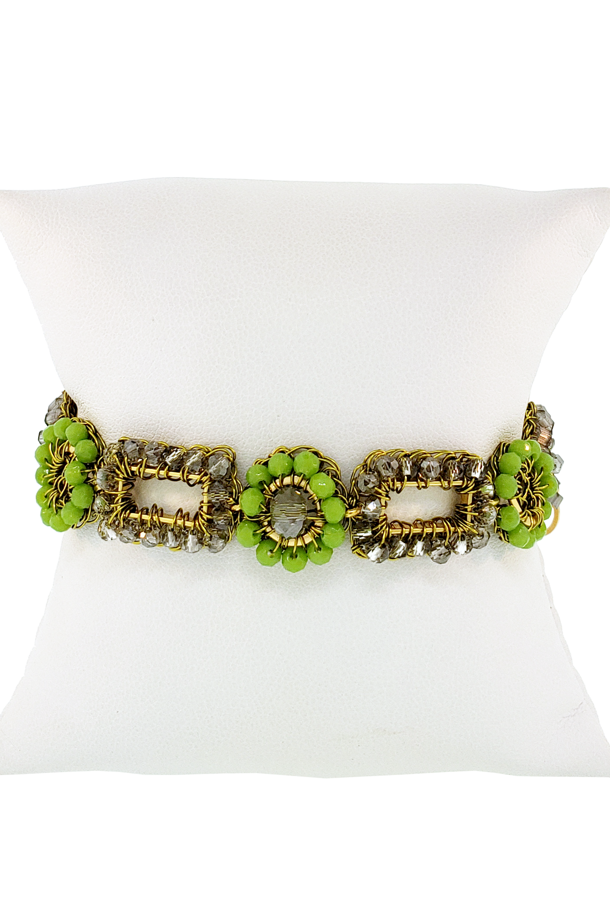 Neon Green Mix Tyche Handmade Crochet Bracelet