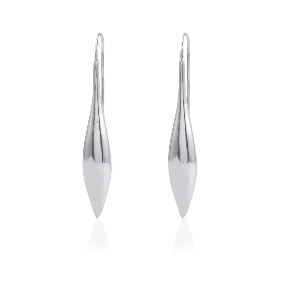 AGE0164- Plain Shiny Sterling Silver Earring