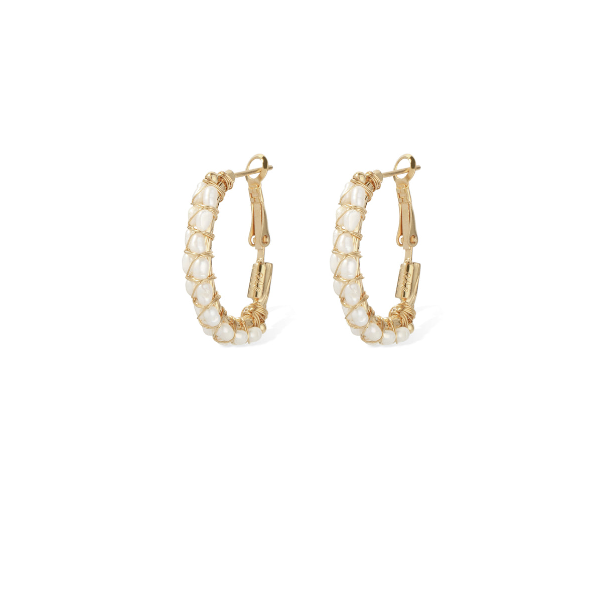 Lyre hoop earrings