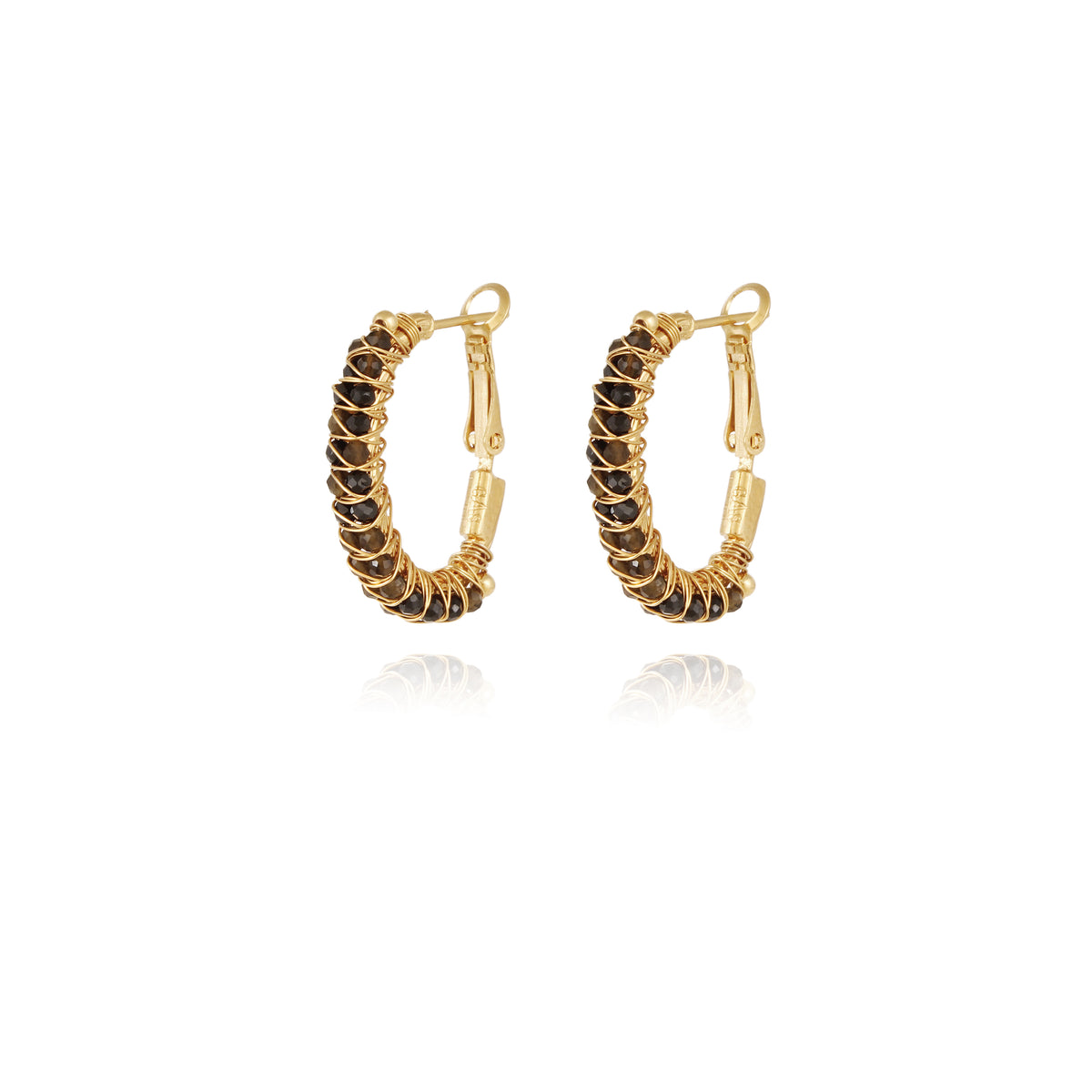 Lyre hoop earrings