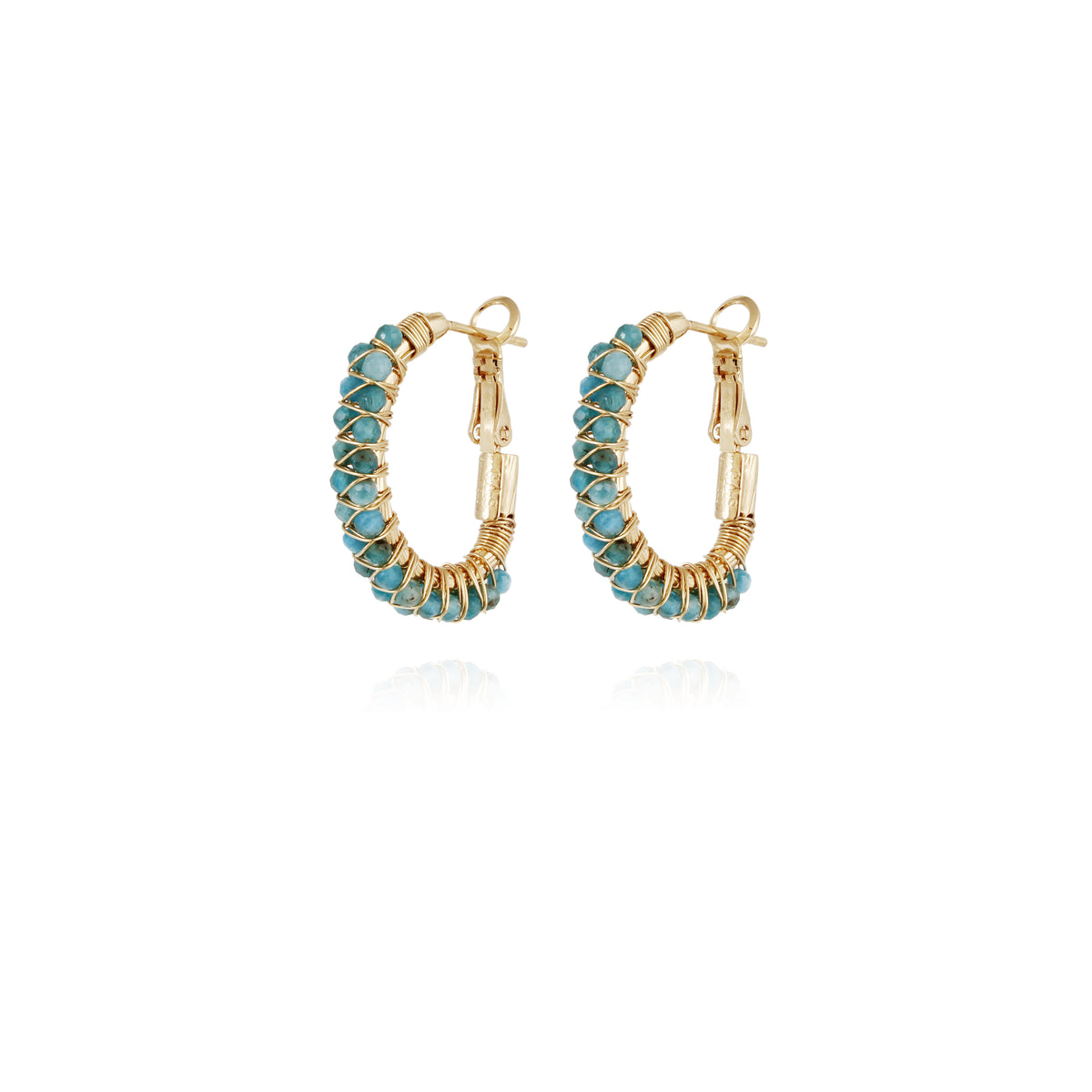 Lyre hoop earrings