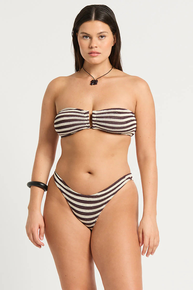 Blake Bandeau - Sable Dot Stripe- 2 Piece