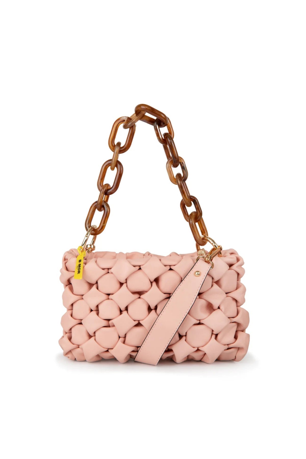 BMor Curly Leather Bag - Baby Pink