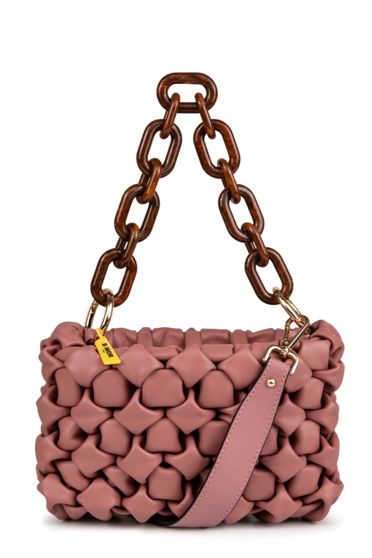 BMor Curly Leather Bag - Rose