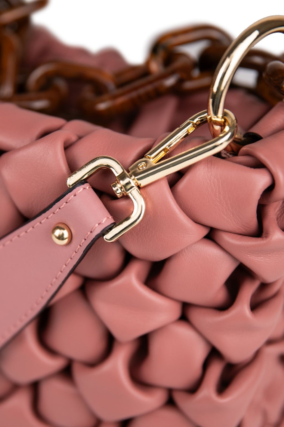 BMor Curly Leather Bag - Rose