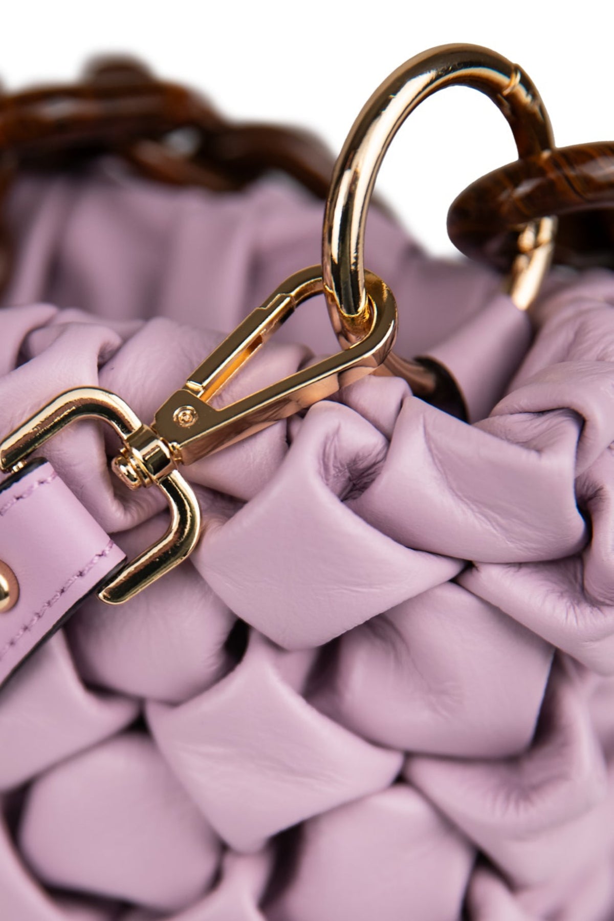 BMor Curly Leather Bag - Lilac