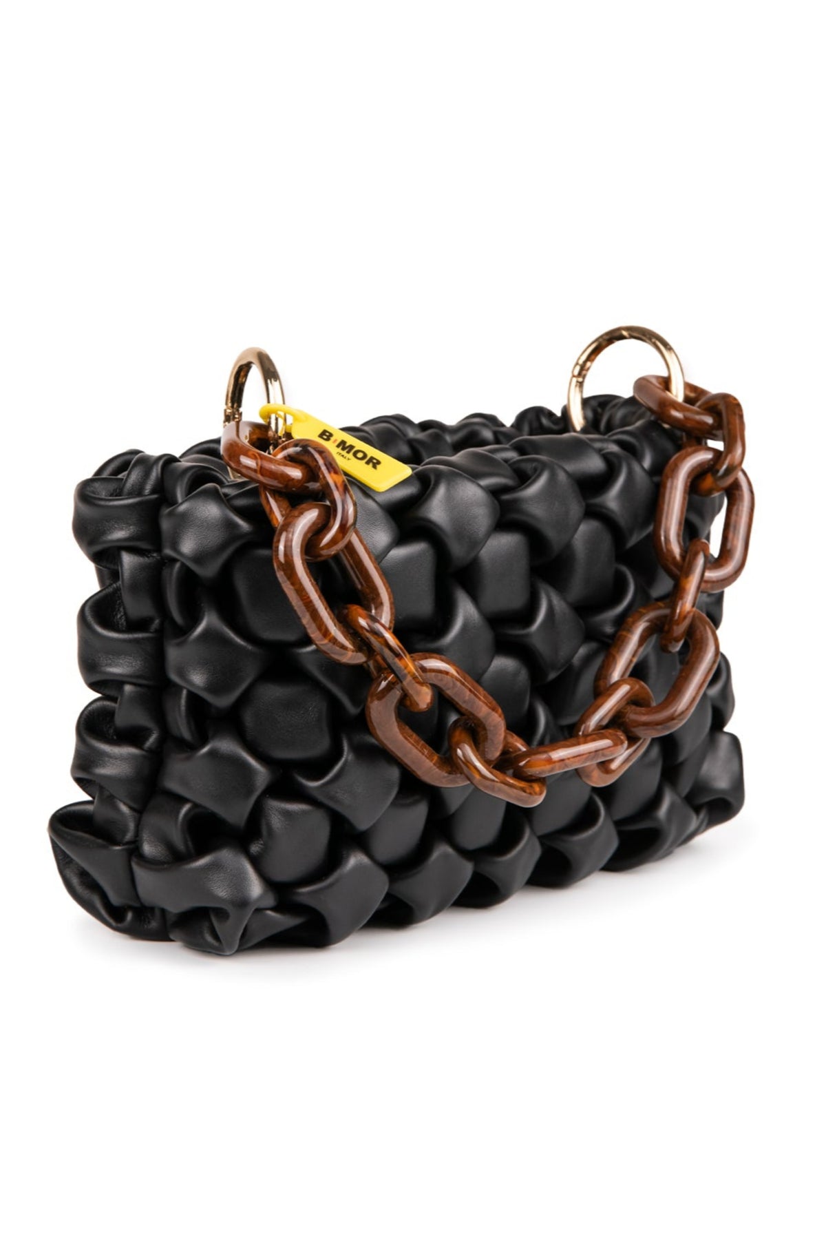 BMor Curly Leather Bag - Nero