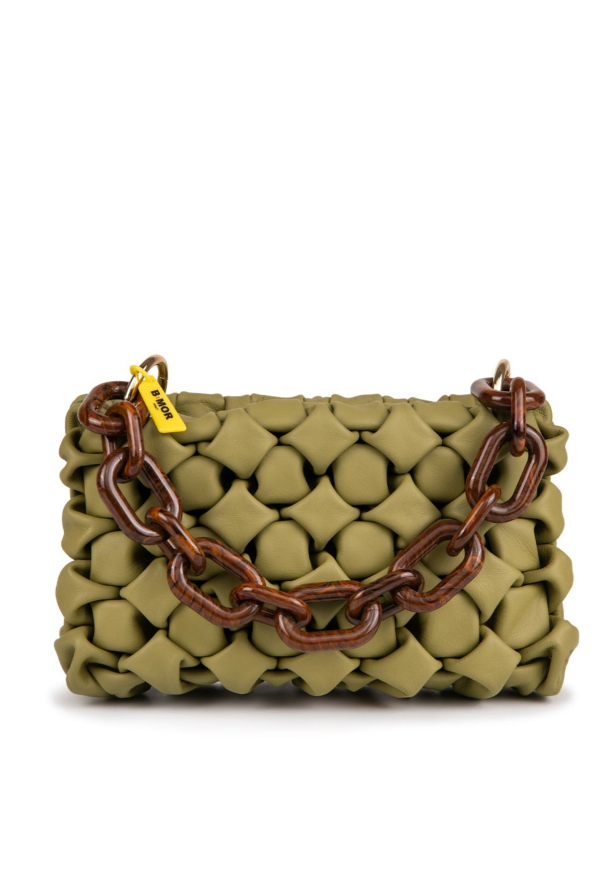 BMor Curly Leather Bag - Pistachio