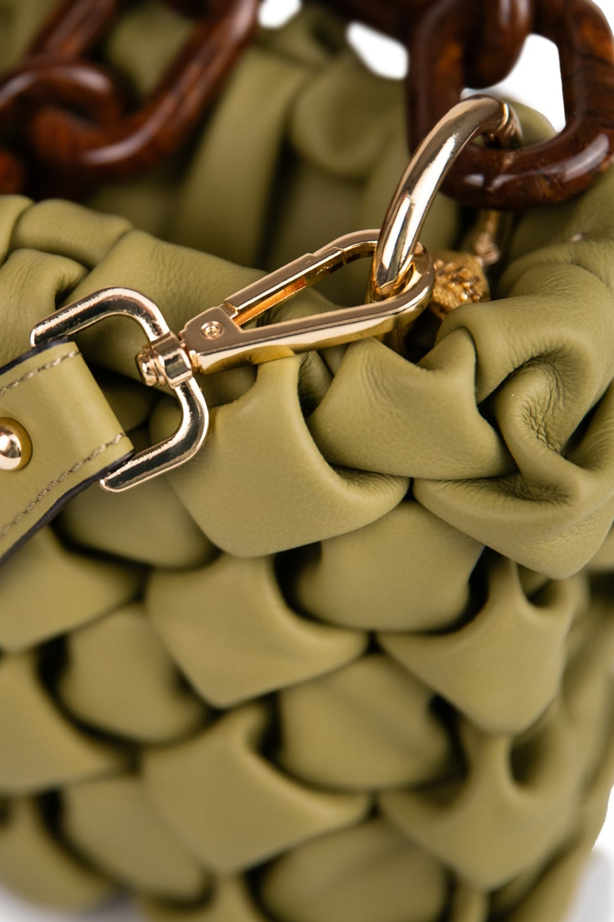 BMor Curly Leather Bag - Pistachio