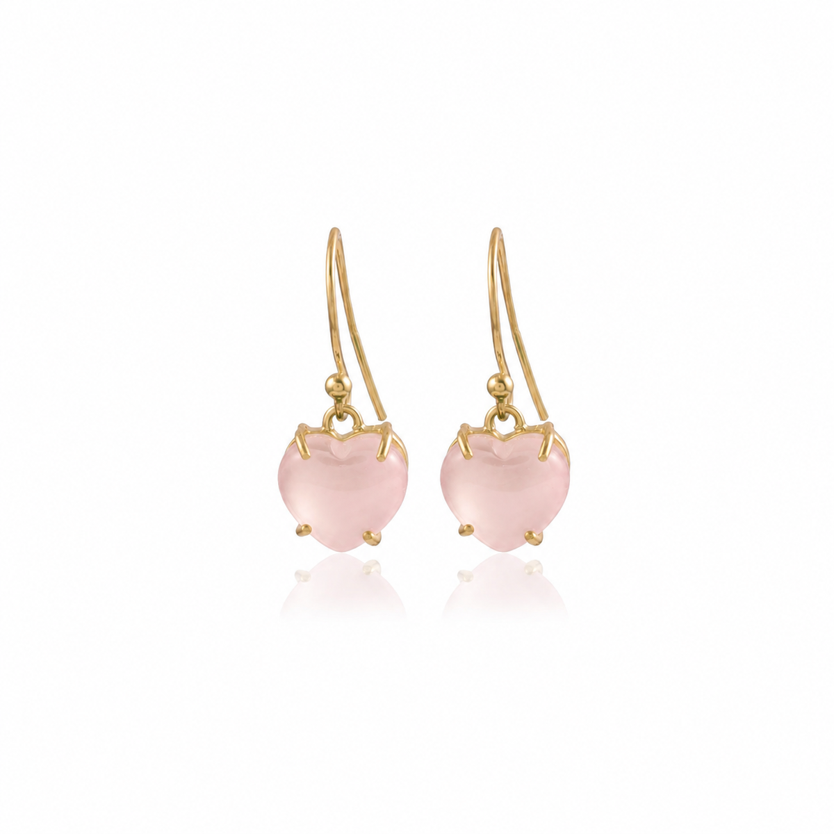 SER4099 - Heart Shape Gemstone Drop Earring made with 925 Sterling Silver