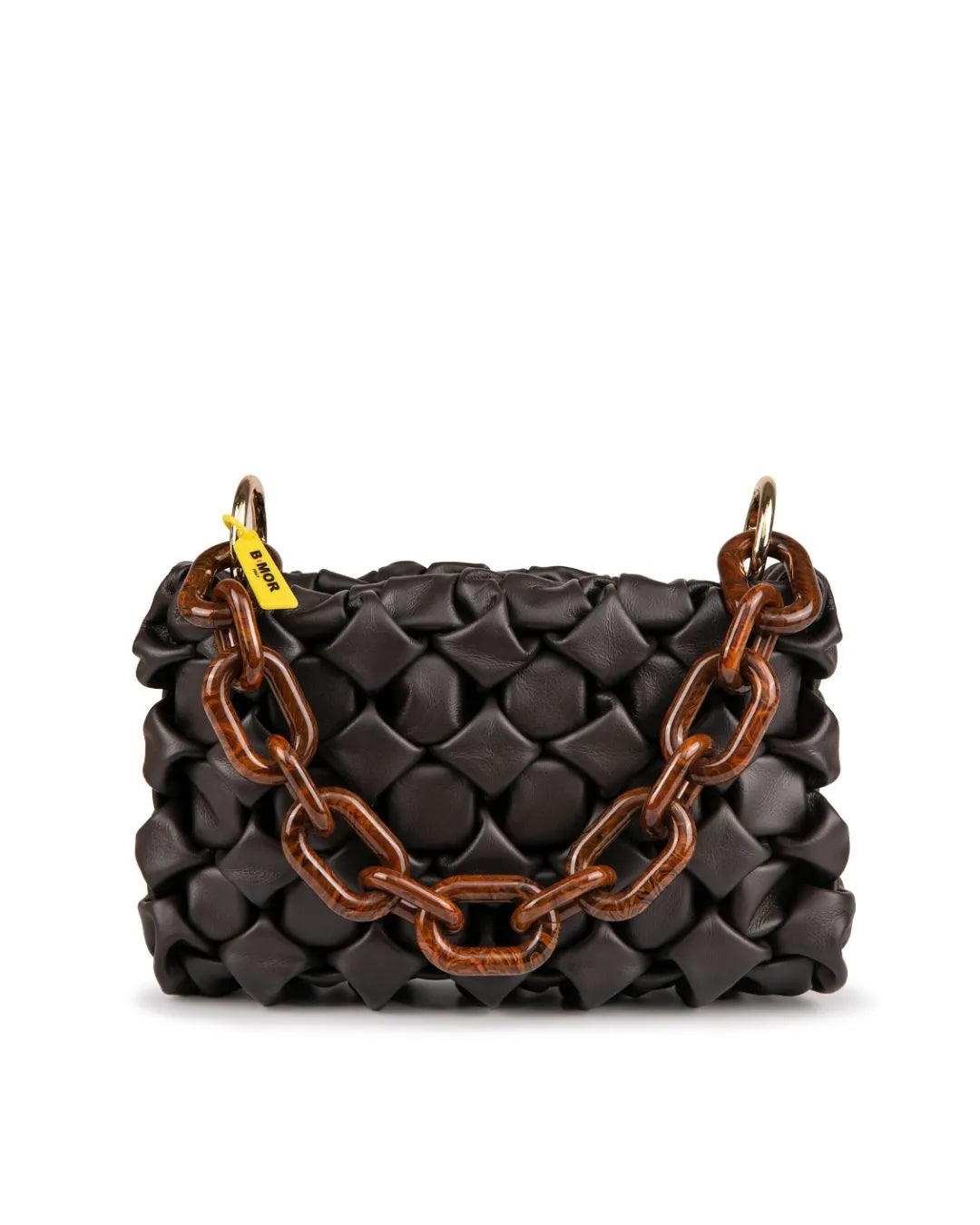 BiMor Curly Leather Bag - Dark Chocolate