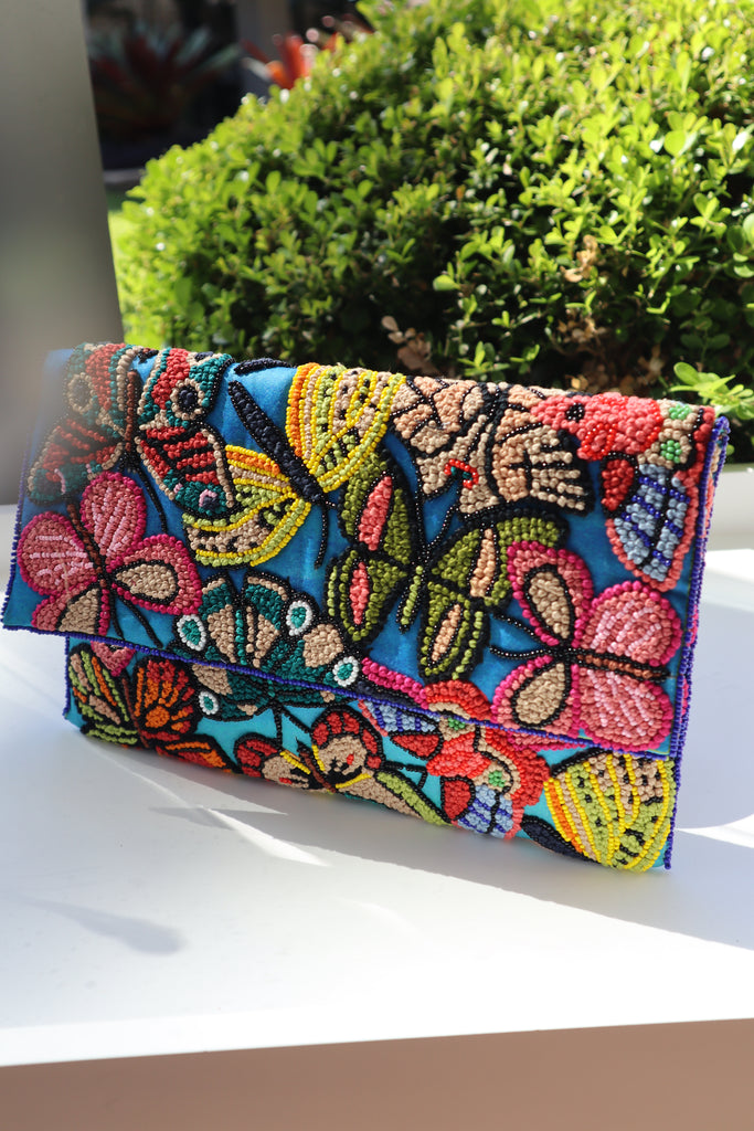 Embroidered Handmade Clutches - Butterfly