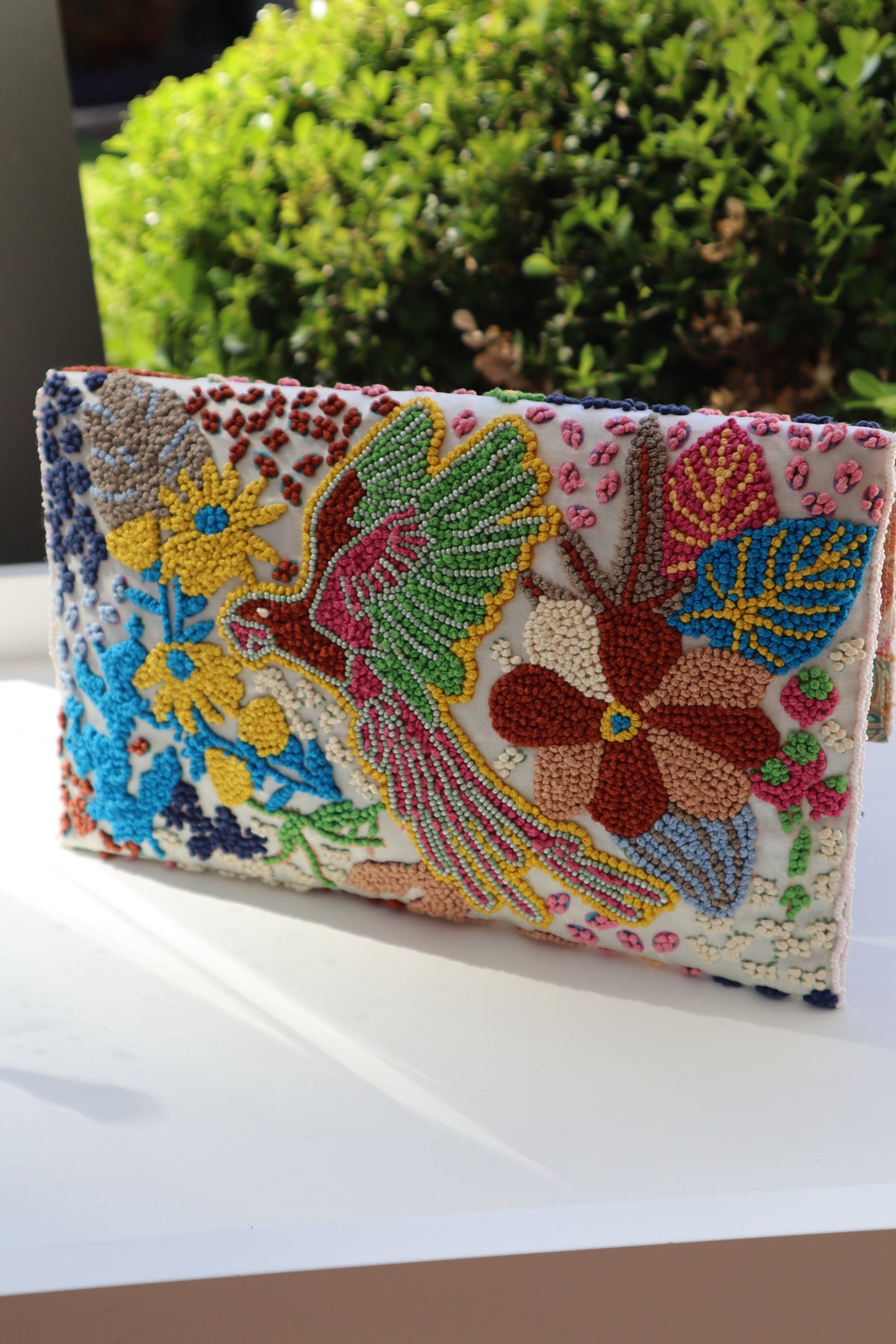 Embroidered Handmade Clutches - Lori Cream