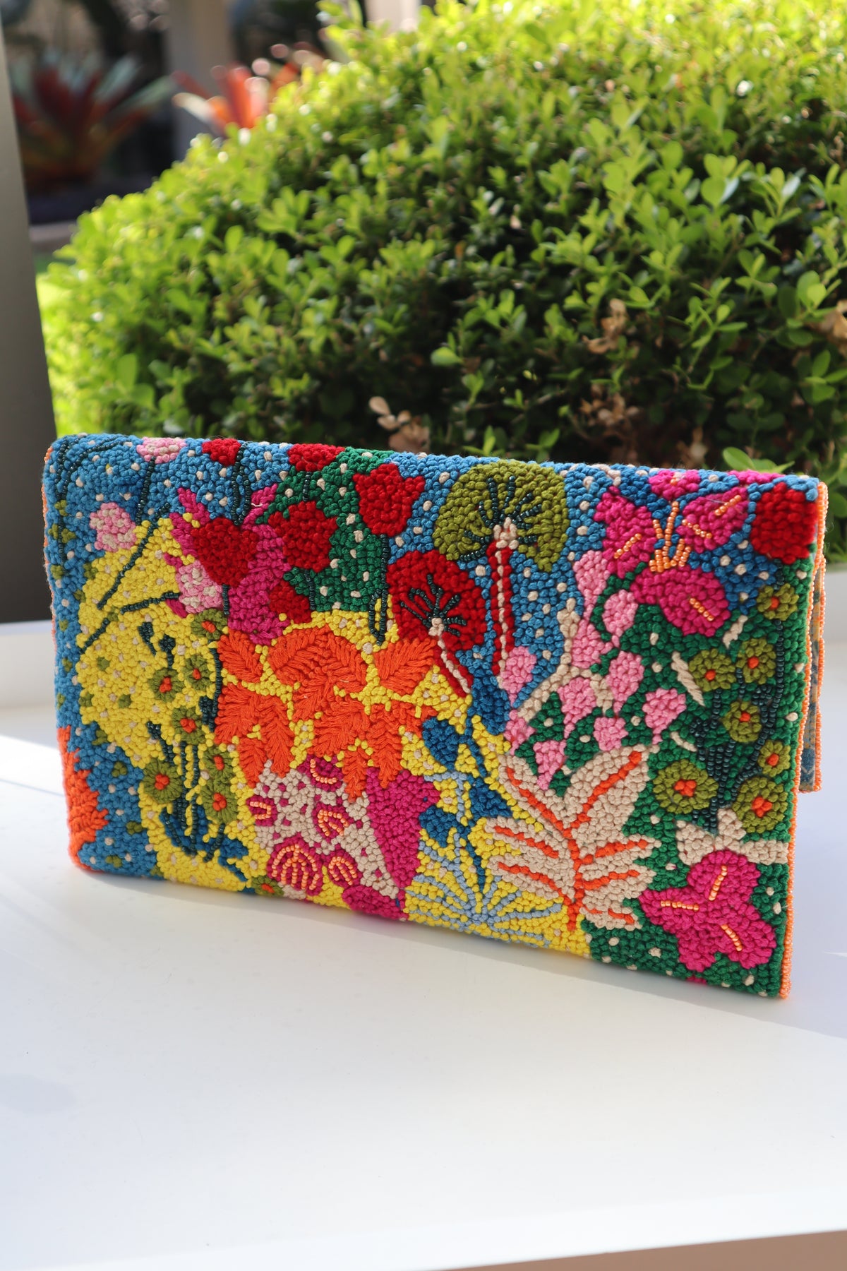 Embroidered Handmade Clutches - Ocean Bloom