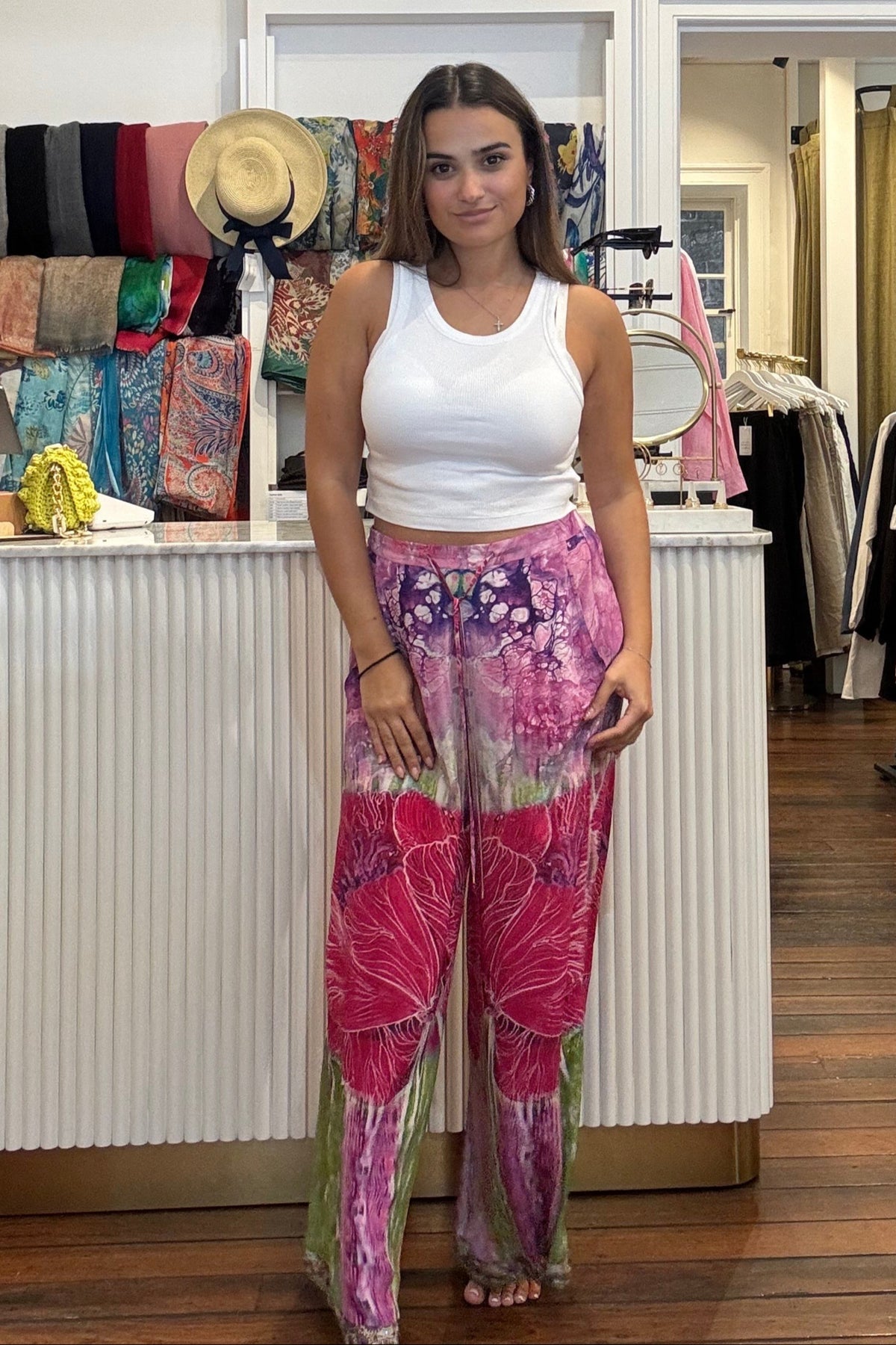 Poppies Pink Wide Leg Pants