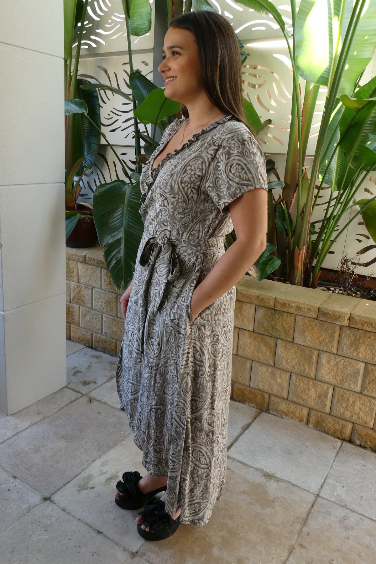 Cassidy Long Wrap Dress