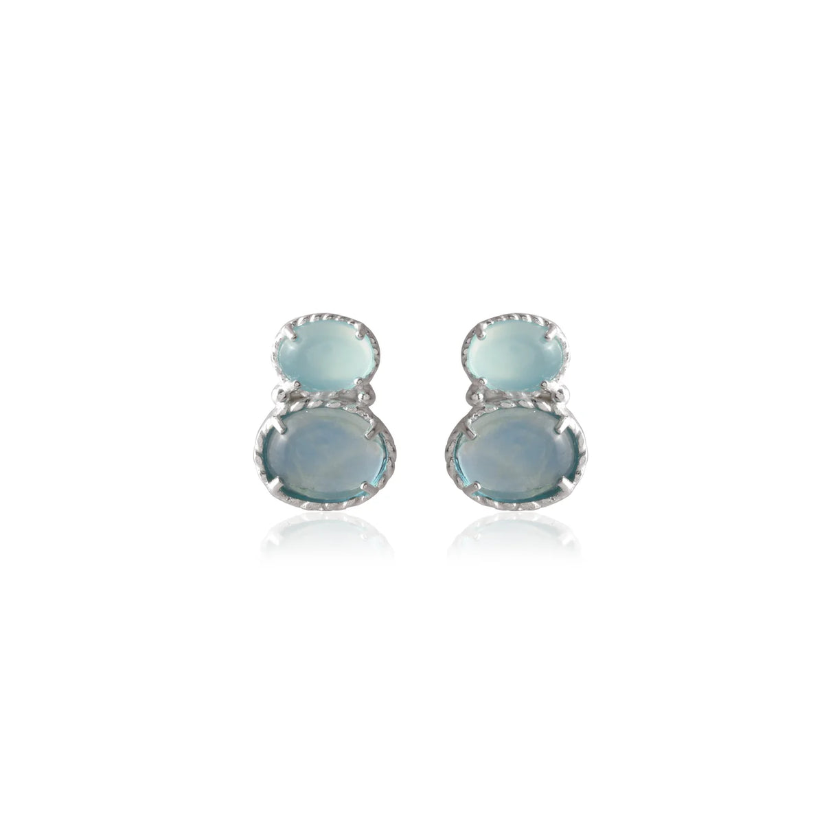 SER5675- Elegant Oval Shape Gemstone Earring made with 925 Sterling Silver