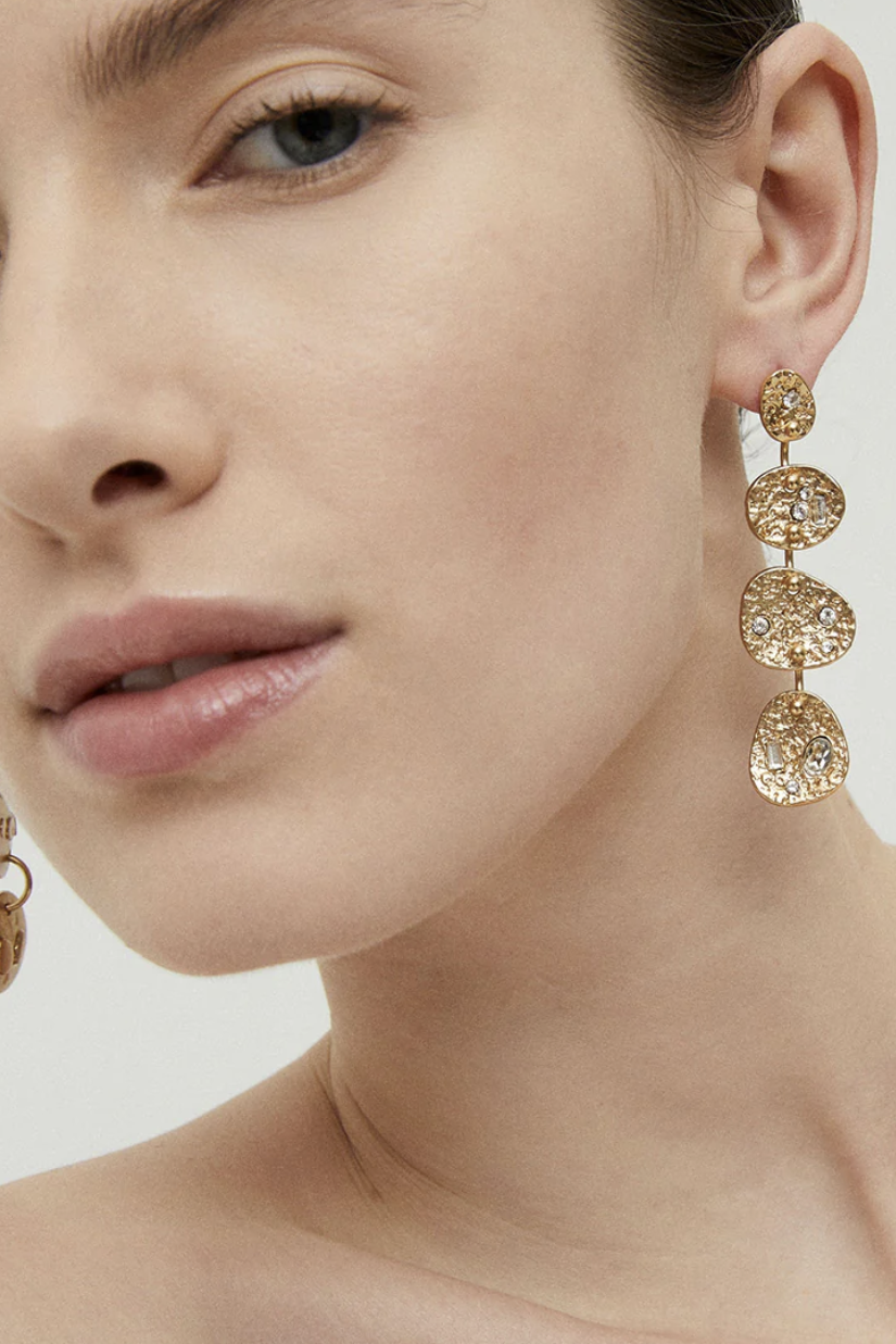 Eclipse Rhinestone Earrings Large