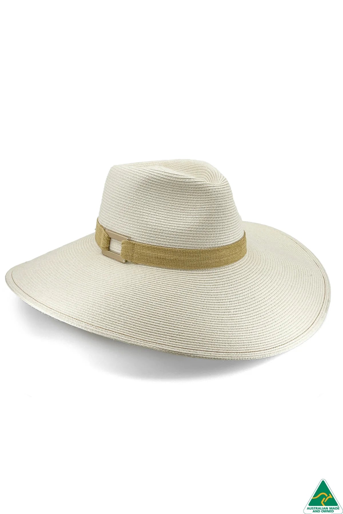 Carmen Wide Brim Flexibraid® Fedora - Ivory