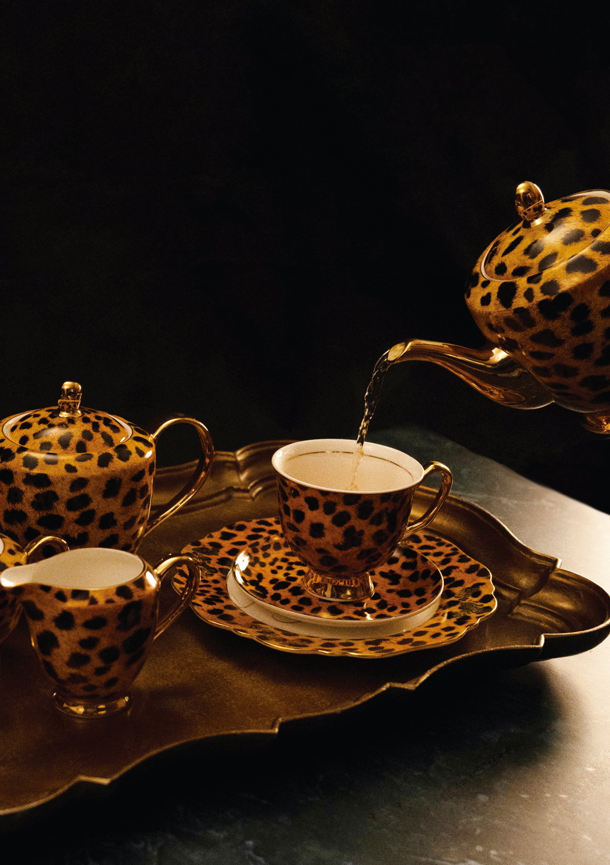 XL Leopard Print Teapot