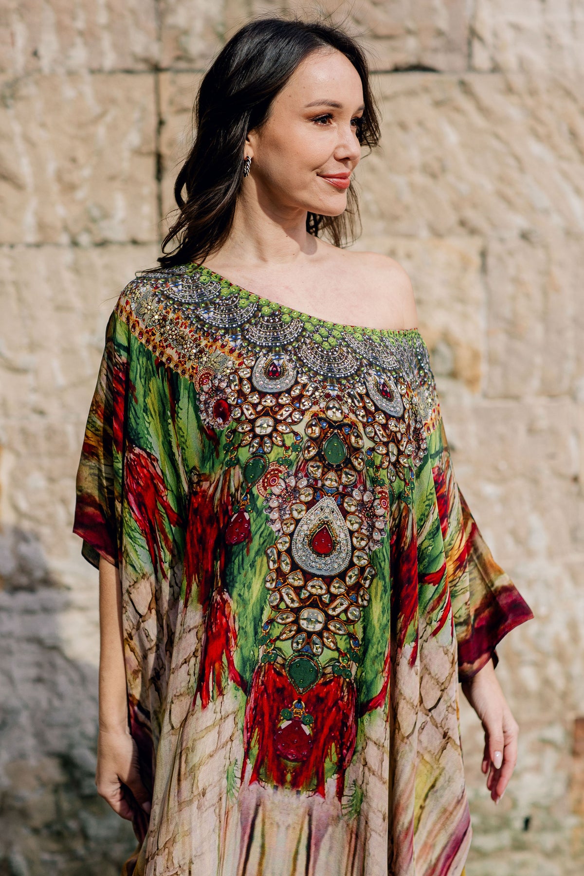 Scarlet Long Kaftan