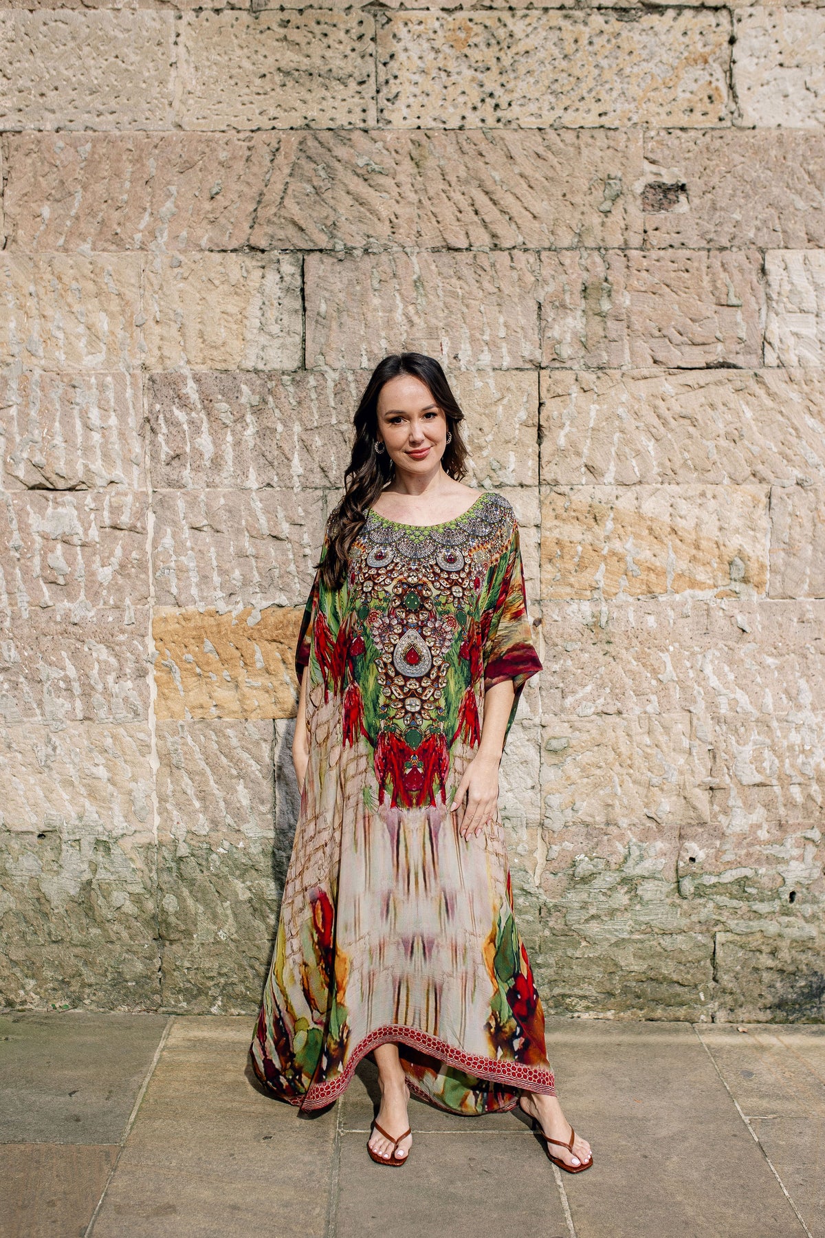 Scarlet Long Kaftan