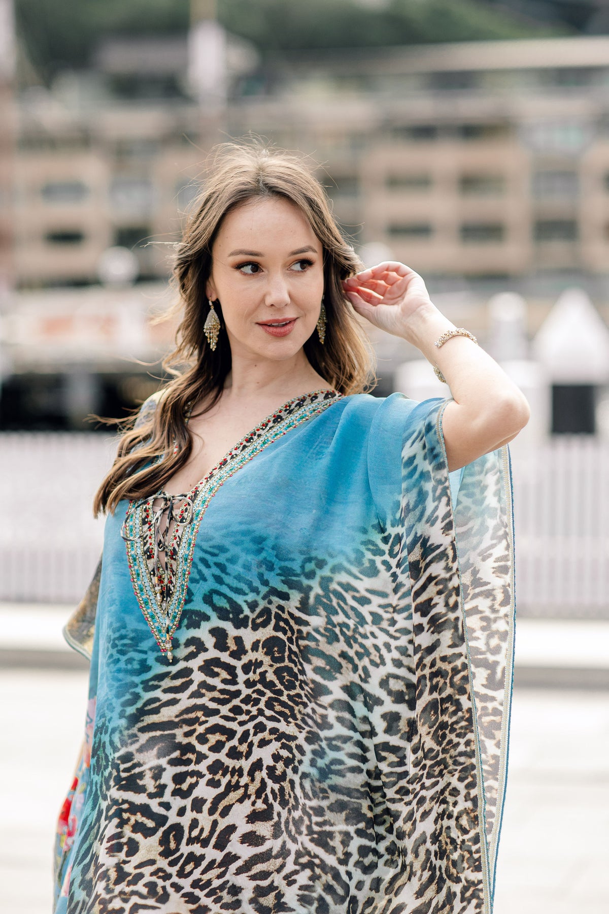 Wild Bloom Short Kaftan
