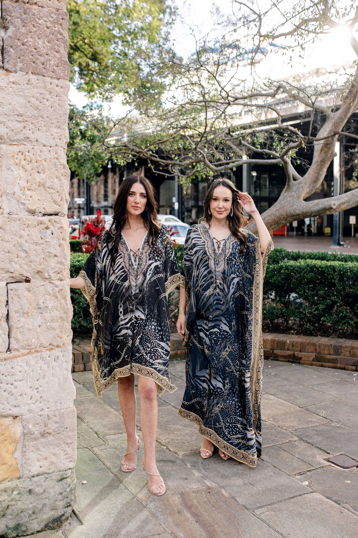Black Tassle Long Kaftan