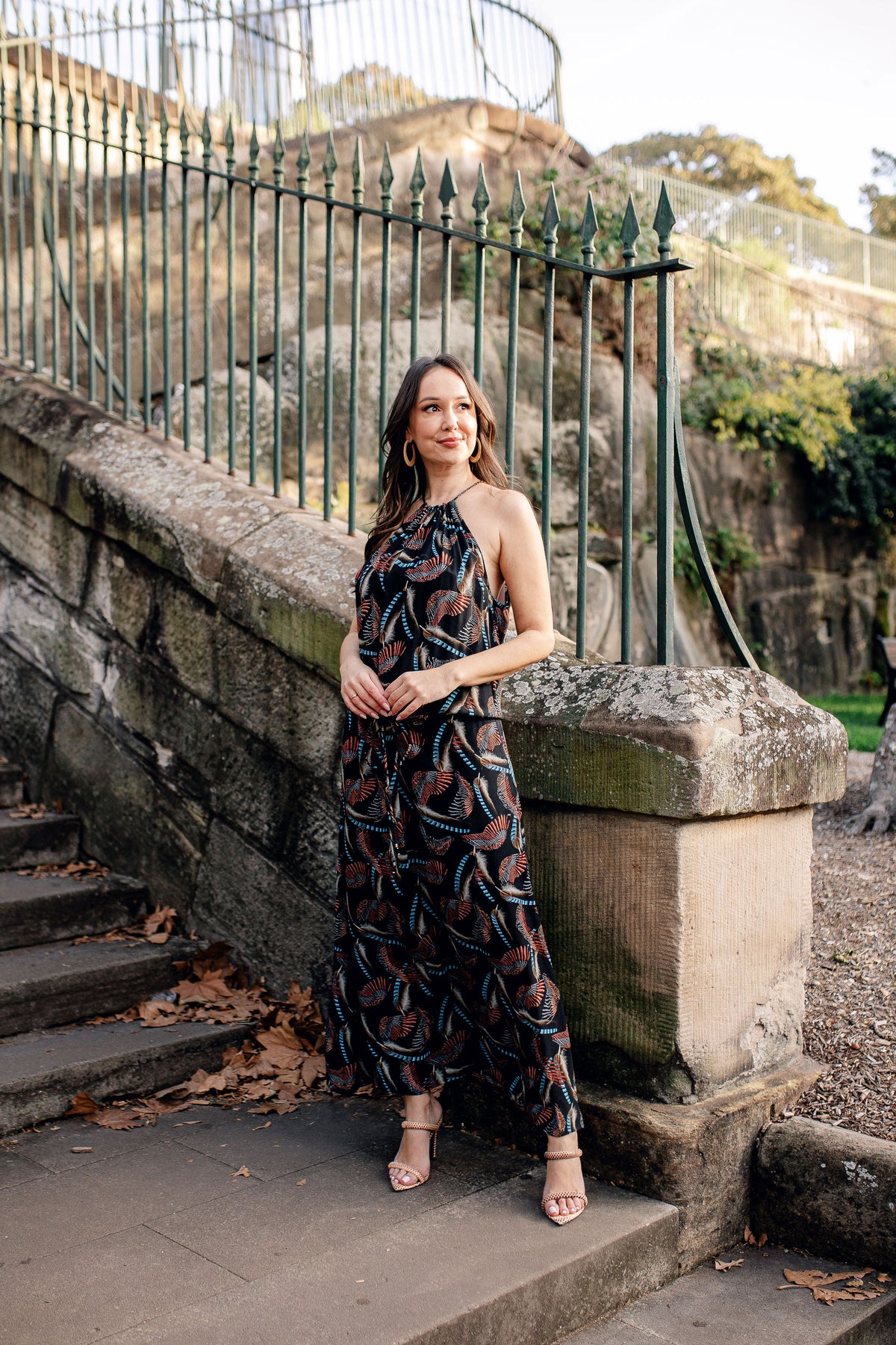 Bianca Feather Halter Dress