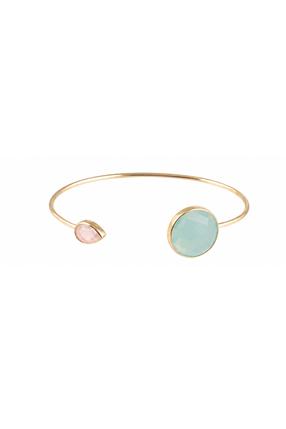 SBA3767 - Sterling Silver Gemstone Bangle