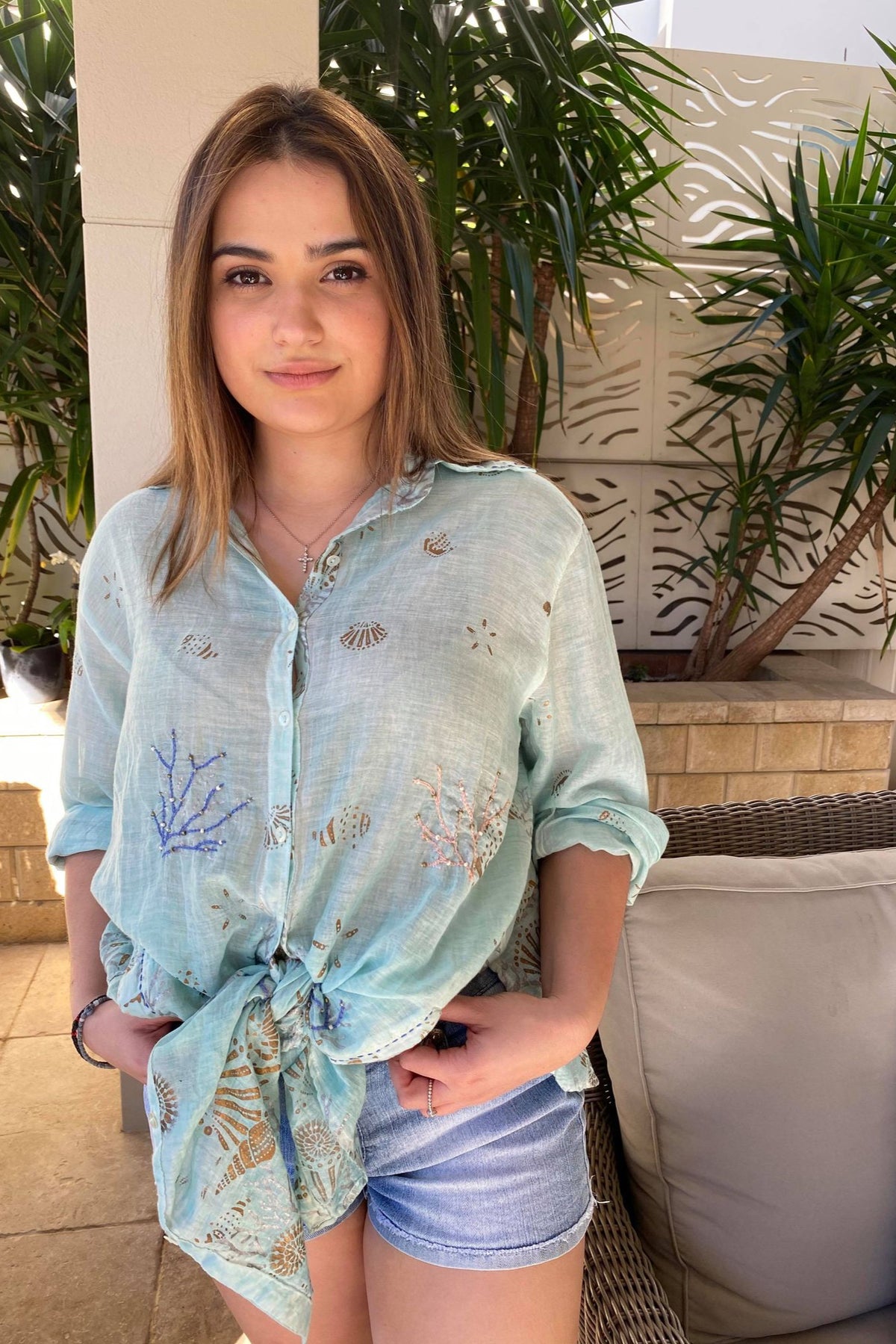 Cotton Embroided Shirt