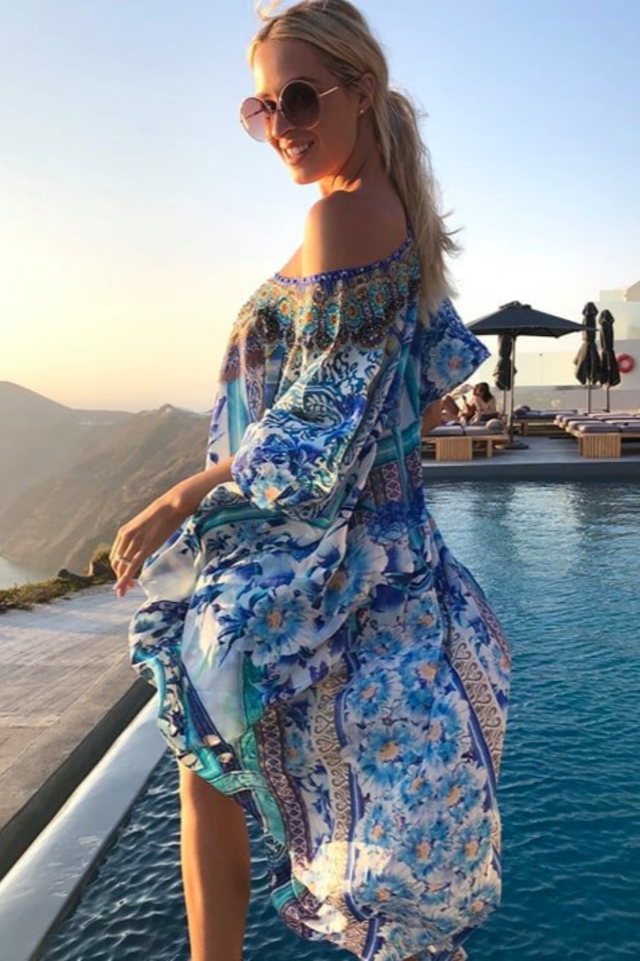 silk kaftan dresses australia Nuichan women's silk kaftan dress