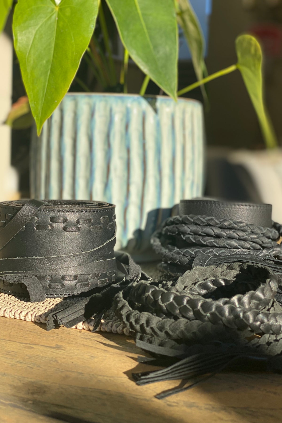 Leather Weave Belt