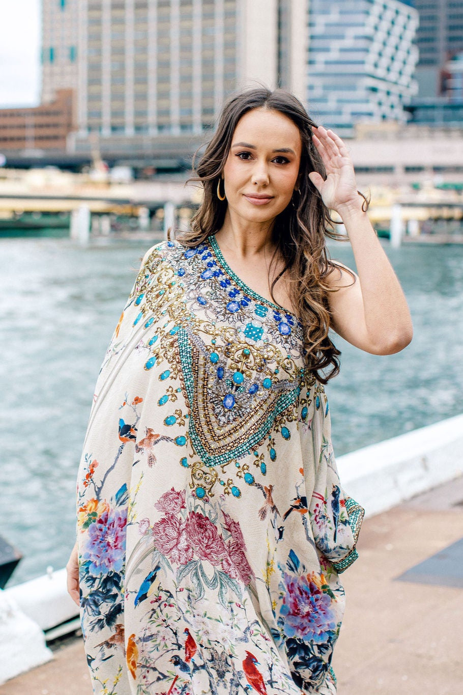 Summer Blossom Long Kaftan